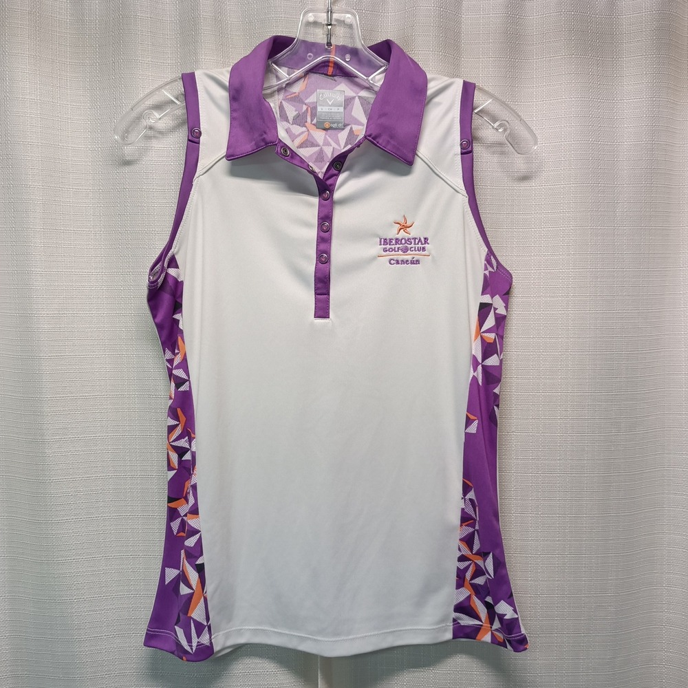 Callaway Womens S Opti-Dri Sleeveless Golf Polo Shirt Iberostar Golf Club Cancun